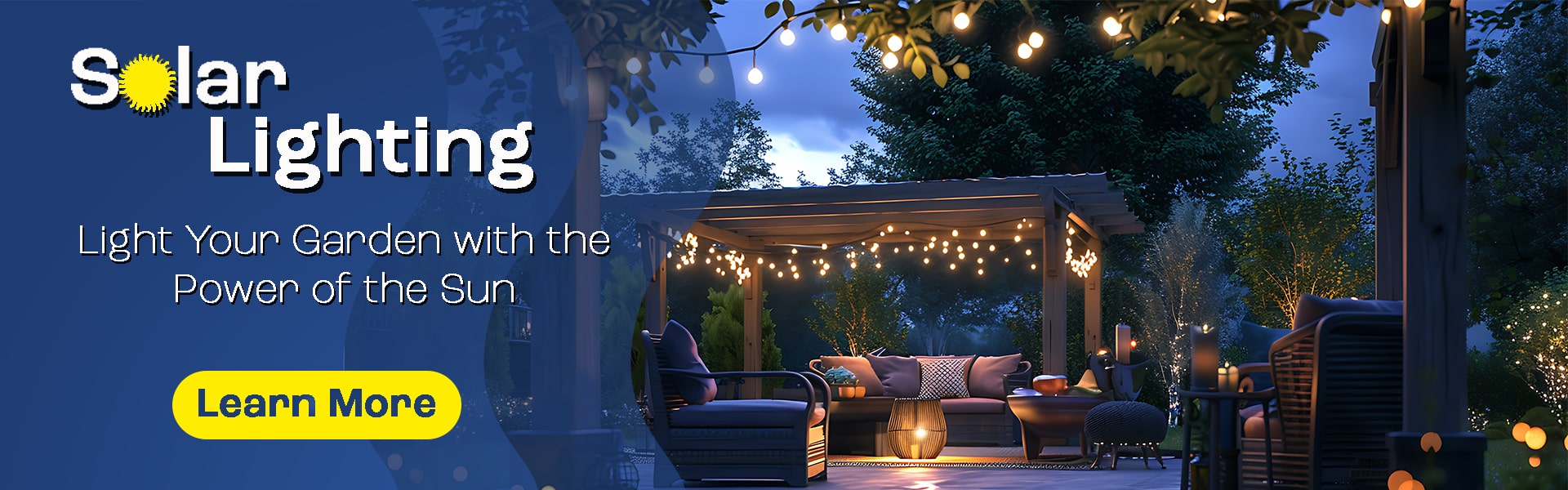 Solar Lights for Eco-Friendly Outdoors Solar-powered LED lights illuminating a garden at night