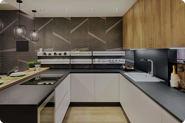 modern kitchen using under cabinet lighting and recessed led downlights