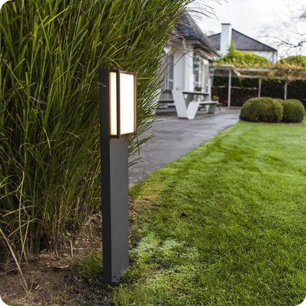 outdoor bollard light in garden
