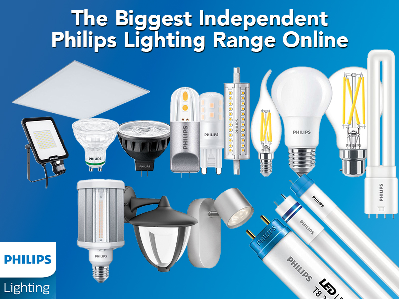 an image of the range of philips lighting available at lightsave reading