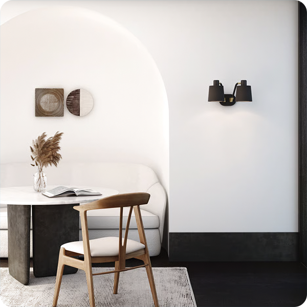 Wall lights in modern home
