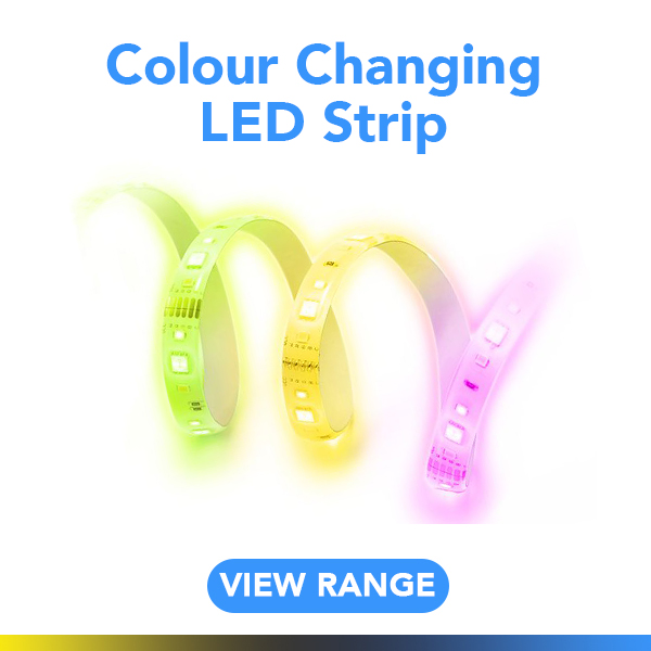 Colour changing strip lighting