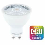 Integral LED ILGU10DC080 7W Cool White 4000k GU10 LED GU10 Lamp Bulb CRI95 380lm Dimmable