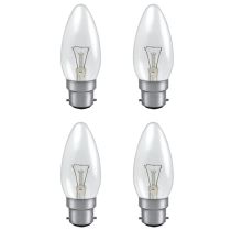 60W BC Clear Candle 35mm Pack of 4