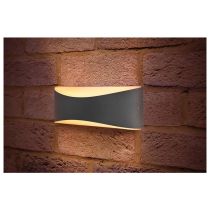 Integral LED Outdoor Wave Wall Light 7W 3000K 310lm IP65