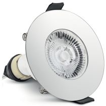 Integral LED ILDLFR70D017 Polished Chrome Round 85mm Fire-Rated IP65 Downlight with GU10 Holder