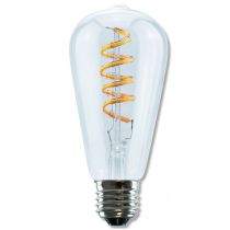 SegulaLED 50302 8w Rustica Curved Clear ST64 E27 400lm 2000K-2800K Dimmable