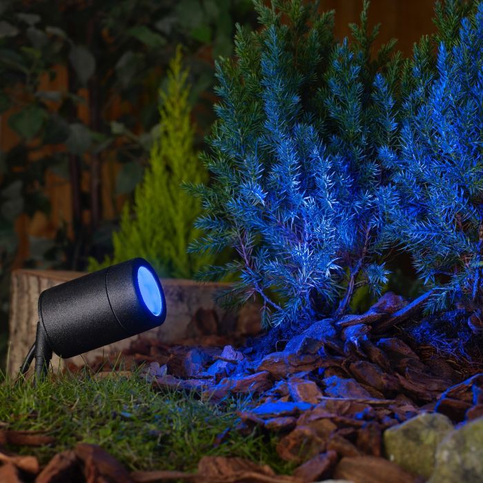 BELL Luna GU10 LED Garden Spike - Black, IP65 (lamp not included)