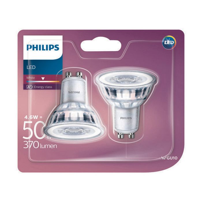 2 Pack Philips Signify Corepro LEDspot CLA 4.6-50W GU10 840 36D