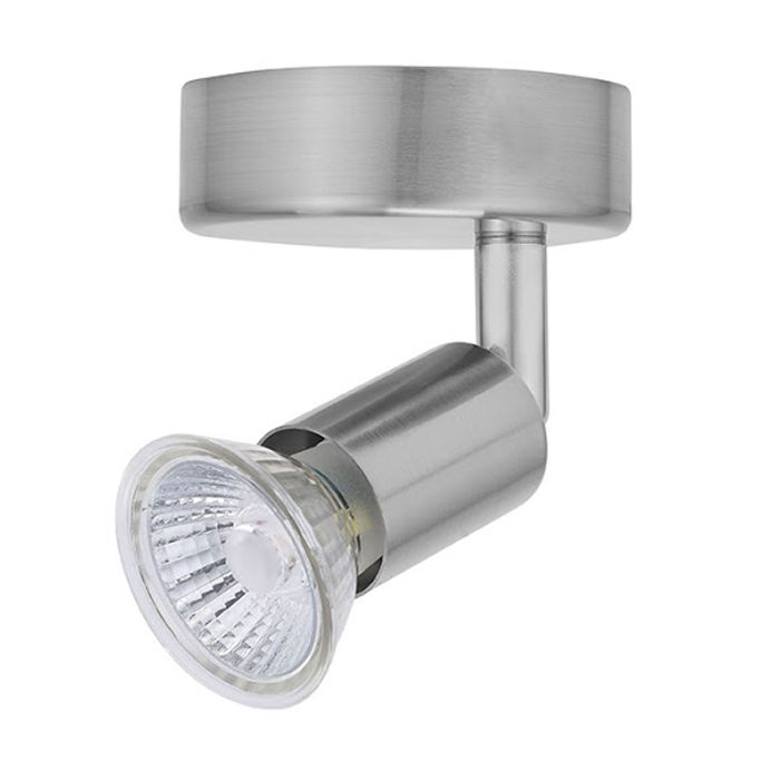 Bell Lighting Luna Single GU10 Spotlight - Satin Silver, IP20