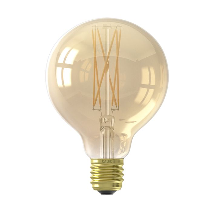 Calex Filament LED Globe Lamps 4W E27 2100K Gold Dimmable 