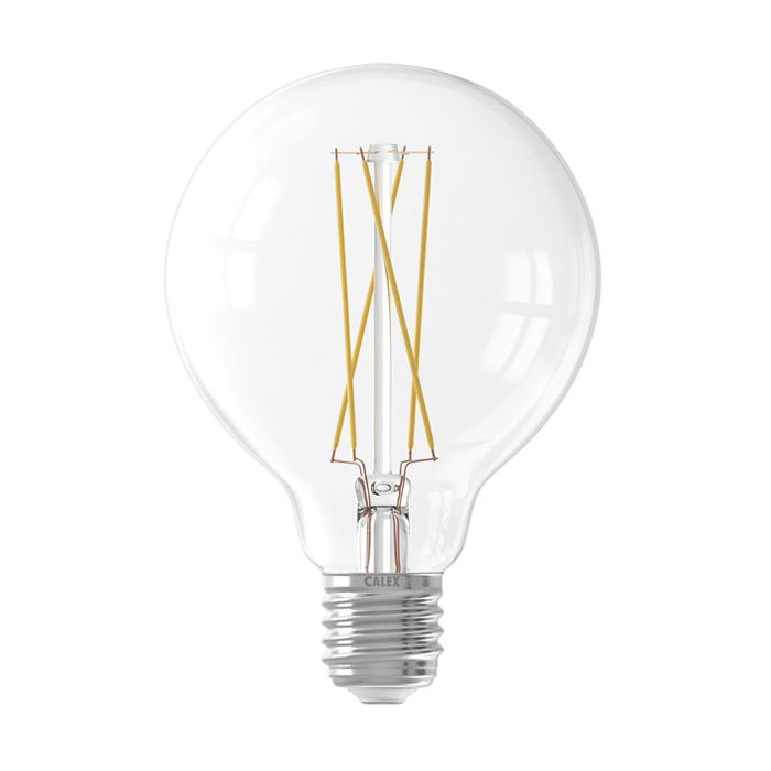 Calex LED Filament Globe Lamp 240V 6W E27 G95 Clear 2300K Dimmable