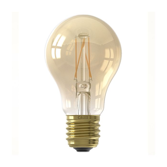 Calex LED Filament GLS Lamp 240V 6.5W E27 A60 2100K Gold Dimmable