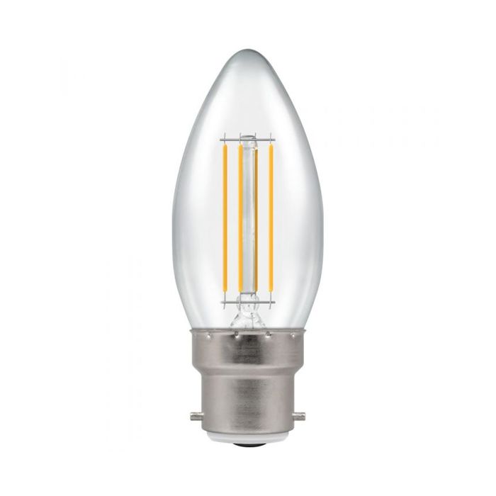 Crompton LED Candle Filament Clear • 5W • 2700K • BC - B22d (7130)