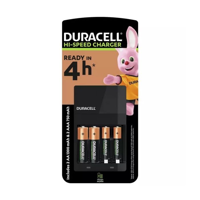 Duracell Hi-Speed Charger with Rechargeable AA And AA Batteries