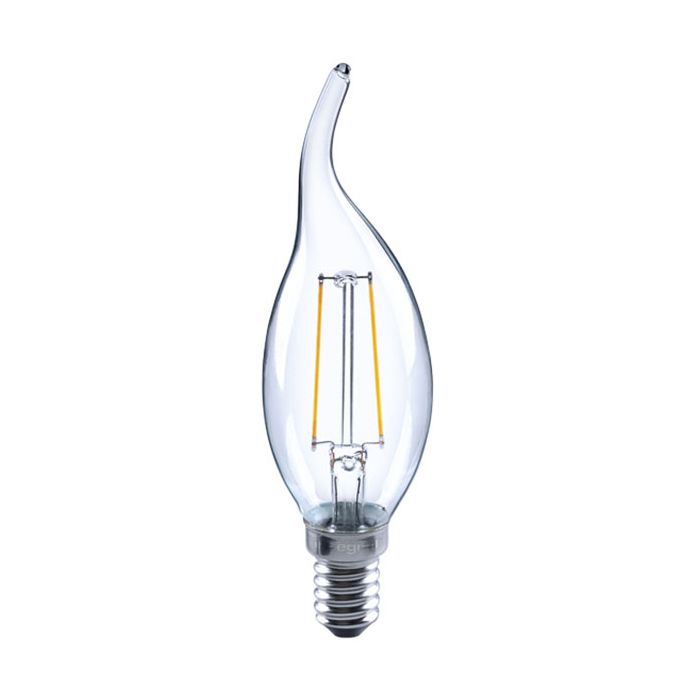 Integral Candle Filament Flame Tip Omni Lamp E14 2W 458562 (23W) 2700K 230lm Non-Dimmable 300 deg Beam Angle