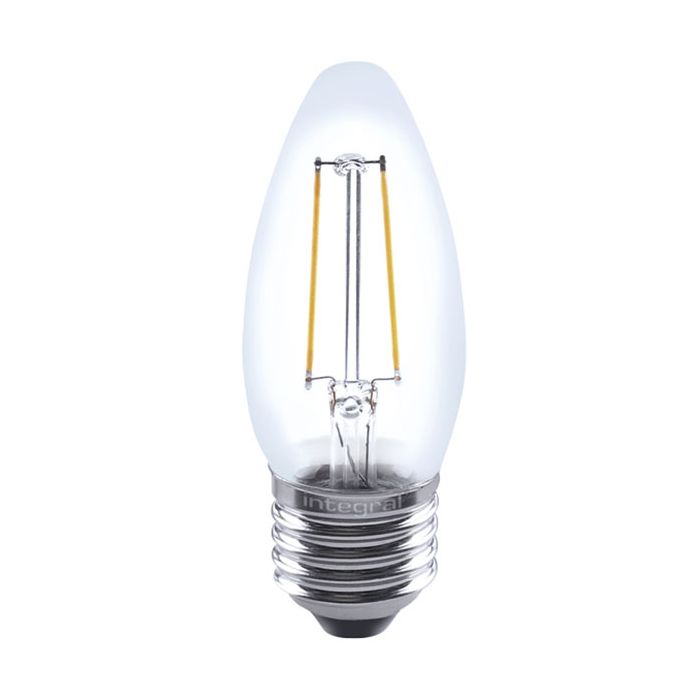 Integral Candle Full Glass Omni-Lamp 2W 535806 (25W) 2700K 250lm E27 Non-Dimmable 330 deg Beam Angle