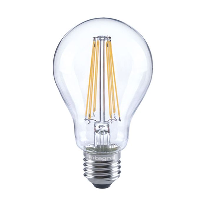 Integral Classic Globe 237216 (GLS) Full Glass Omni-Lamp 8W (75W) 2700K 1055lm E27 Non-Dimmable 330 deg Beam Angle