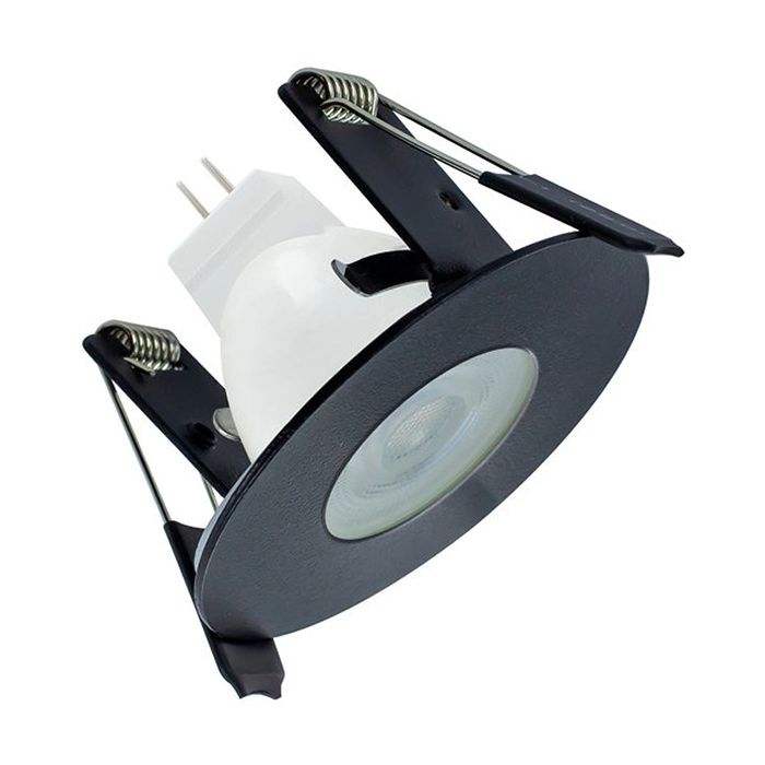 Integral LED Black Round Mini Fire-Rated Downlight