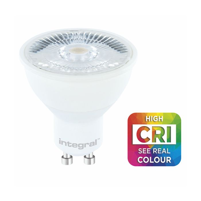 Integral LED ILGU10DC079 7W Warm White 2700k GU10 LED GU10 Lamp Bulb CRI95 380lm Dimmable