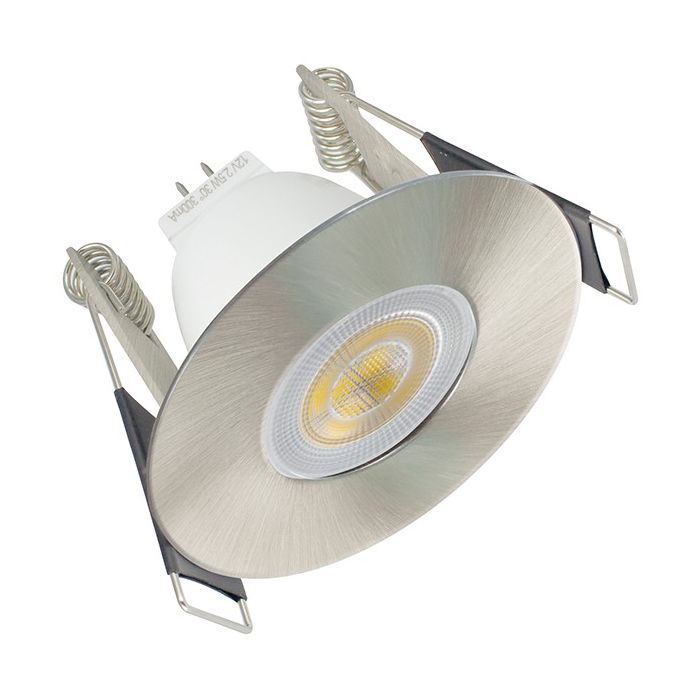 Integral LED Satin Nickel Round Mini Fire-Rated Downlight